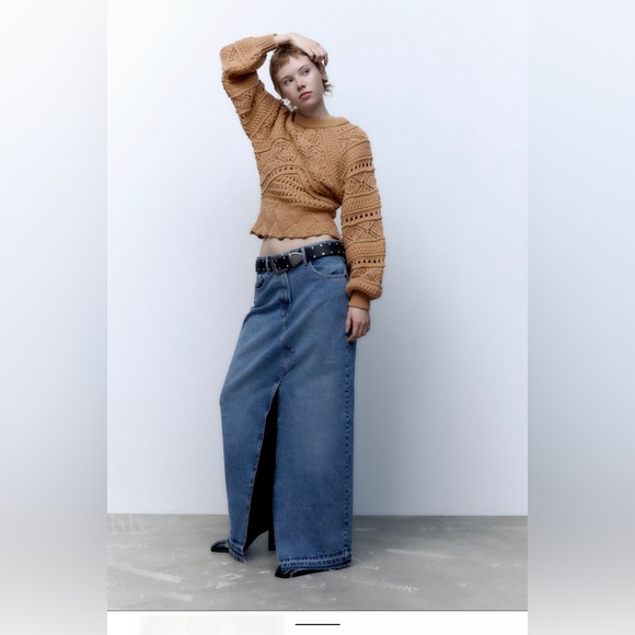 Zara Taupe Brown Wool Blend Open
Knit Sweater - Picture 9 of 11